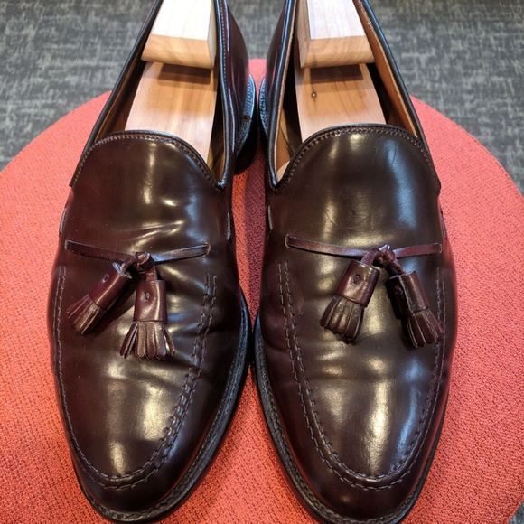 Allen Edmonds Grayson 9.5 E Shell Cordovan Loafer Preowned - Picture 2 of 5